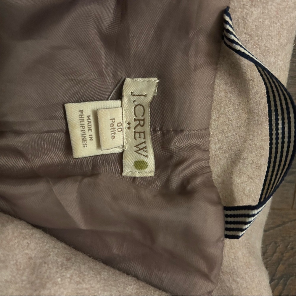 J. Crew Beige Women’s Wool Jacket Coat Outerwear Size Small - Picture 2 of 7